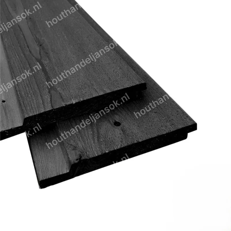 18x145mm Zwart gespoten channelsiding (3,00m)