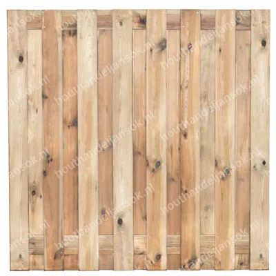 17-planks Geïmpregneerd Grenen Tuinscherm (180x180cm)