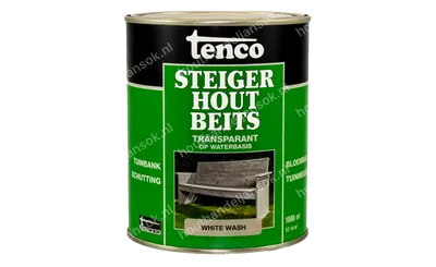 Steigerhoutbeits white wash transparant 1,0 liter