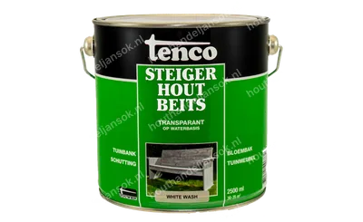 Steigerhoutbeits white wash transparant 2,5 liter