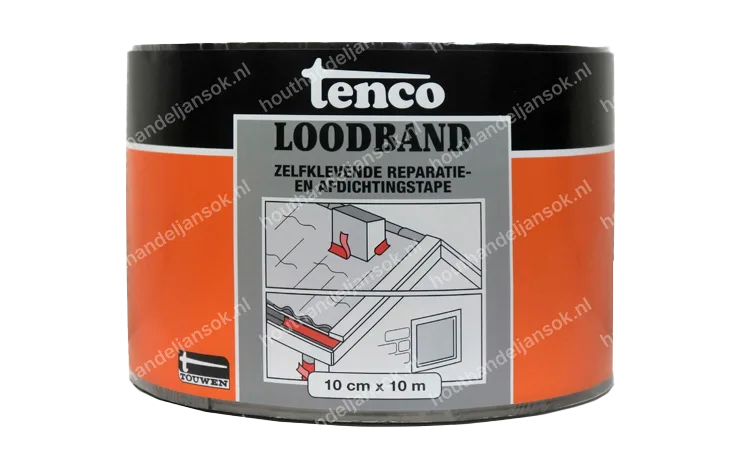 Loodband zelfklevend 10,0 cm. x 10 meter