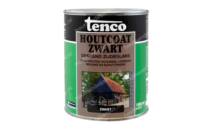 Holzcoat Schwarz deckend seidenglänzend 1,0 Liter