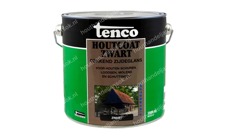 Woodcoat black opaque satin gloss 2.5 litres