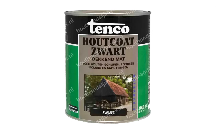 Holzcoat Schwarz deckend matt 1,0 Liter