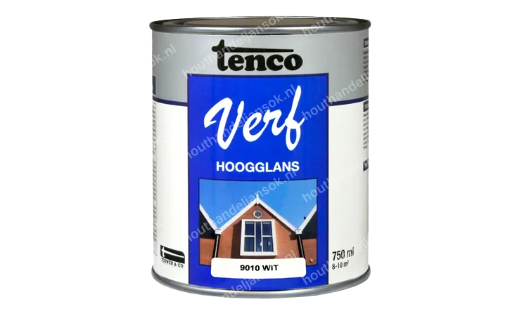 Tencoverf wit dekkend hoogglans 0,75 liter