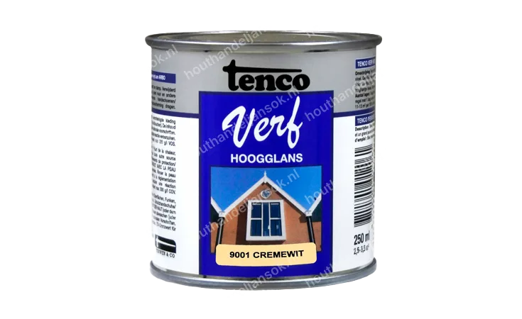 Tencoverf cremewit dekkend hoogglans 0,25 liter