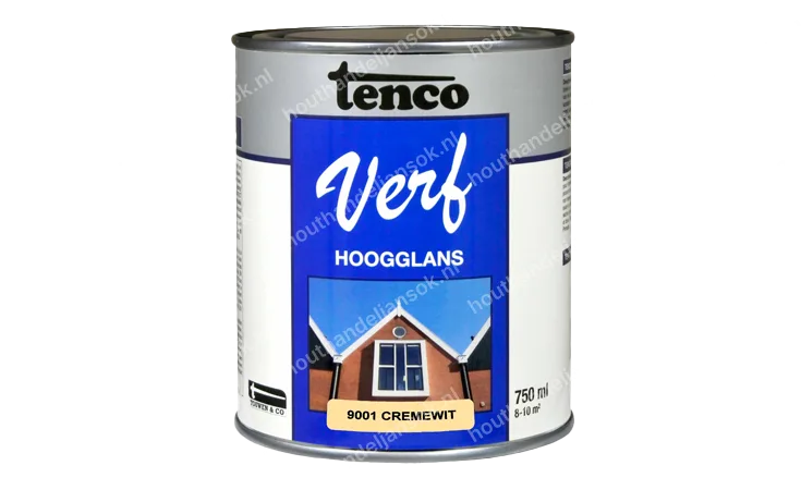 Tencoverf cremewit dekkend hoogglans 0,75 liter