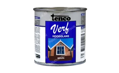 Tencoverf bruin dekkend hoogglans 0,25 liter
