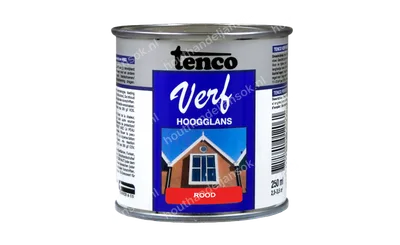 Tencoverf rood dekkend hoogglans 0,25 liter