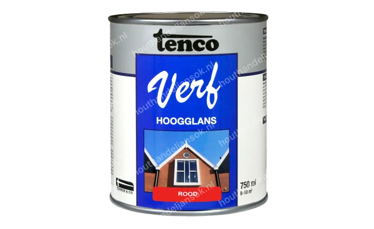Tencoverf rood dekkend hoogglans 0,75 liter