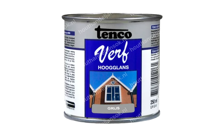 Tencoverf grijs dekkend hoogglans 0,25 liter