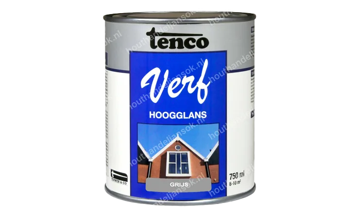 Tencoverf grijs dekkend hoogglans 0,75 liter