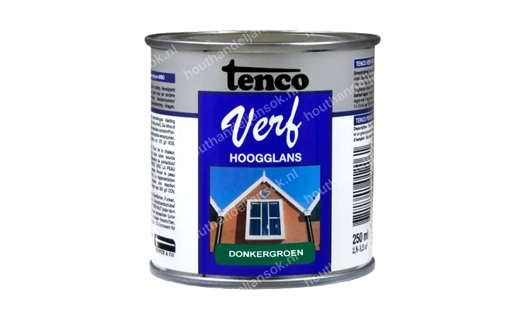 Tencoverf donkergroen dekkend hoogglans 0,25 liter