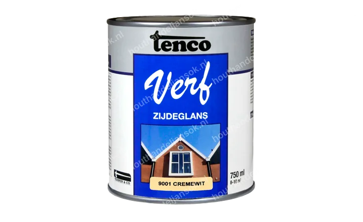 Tencoverf cremewit dekkend zijdeglans 0,75 liter