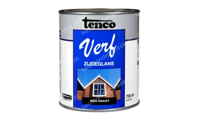 Tencoverf zwart dekkend zijdeglans 0,75 liter