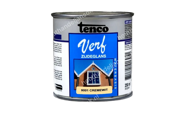 Tencoverf cremewit dekkend zijdeglans 0,25 liter