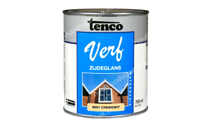Tencoverf cremewit dekkend zijdeglans 0,75 liter