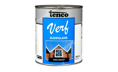 Tencoverf zwart dekkend zijdeglans 0,75 liter