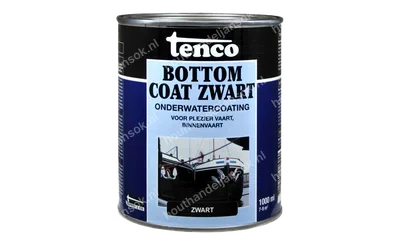 Bottomcoat zwart dekkend 1,0 liter