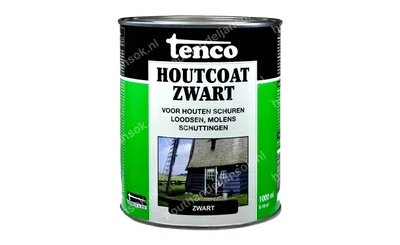 Houtcoat zwart dekkend 1,0 liter