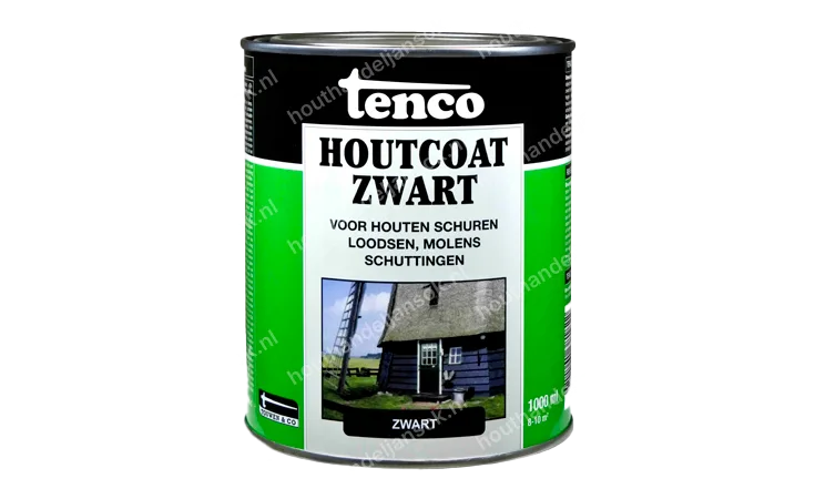 Houtcoat zwart dekkend 1,0 liter