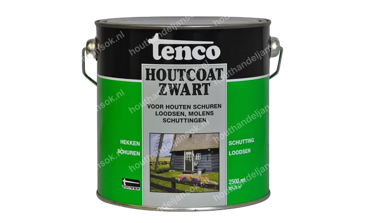 Holzcoat Schwarz deckend 2,5 Liter