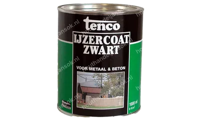 Ijzercoat zwart dekkend 1 liter