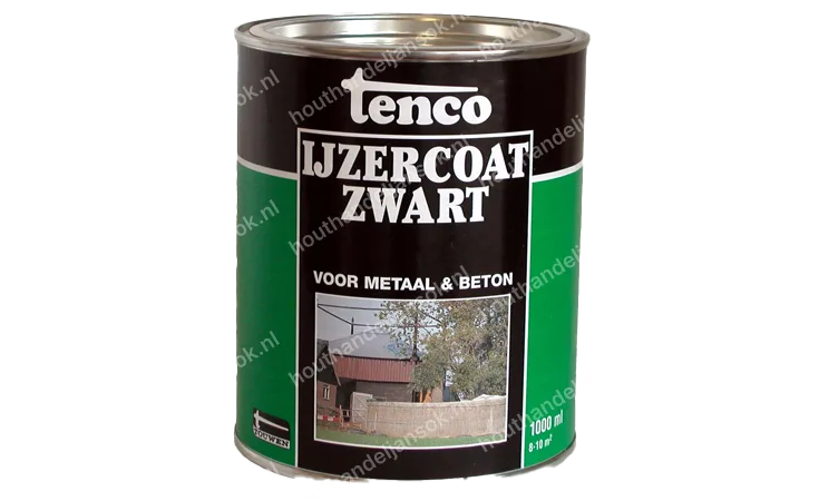 Ijzercoat zwart dekkend 1 liter