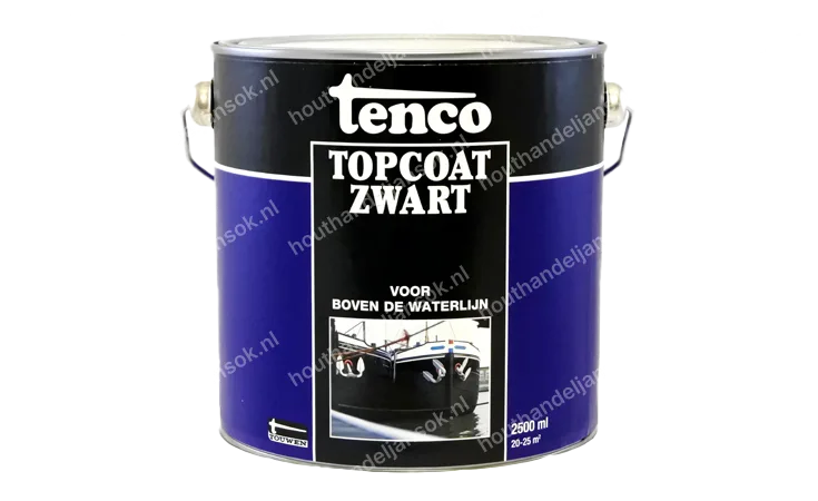 Topcoat black opaque 2.5 litres