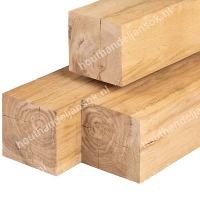 200x200mm Eiken fijn bezaagde paal (3,00m)
