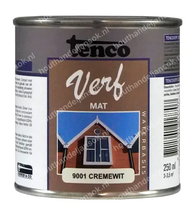 Tencoverf cremewit mat 0,25 liter
