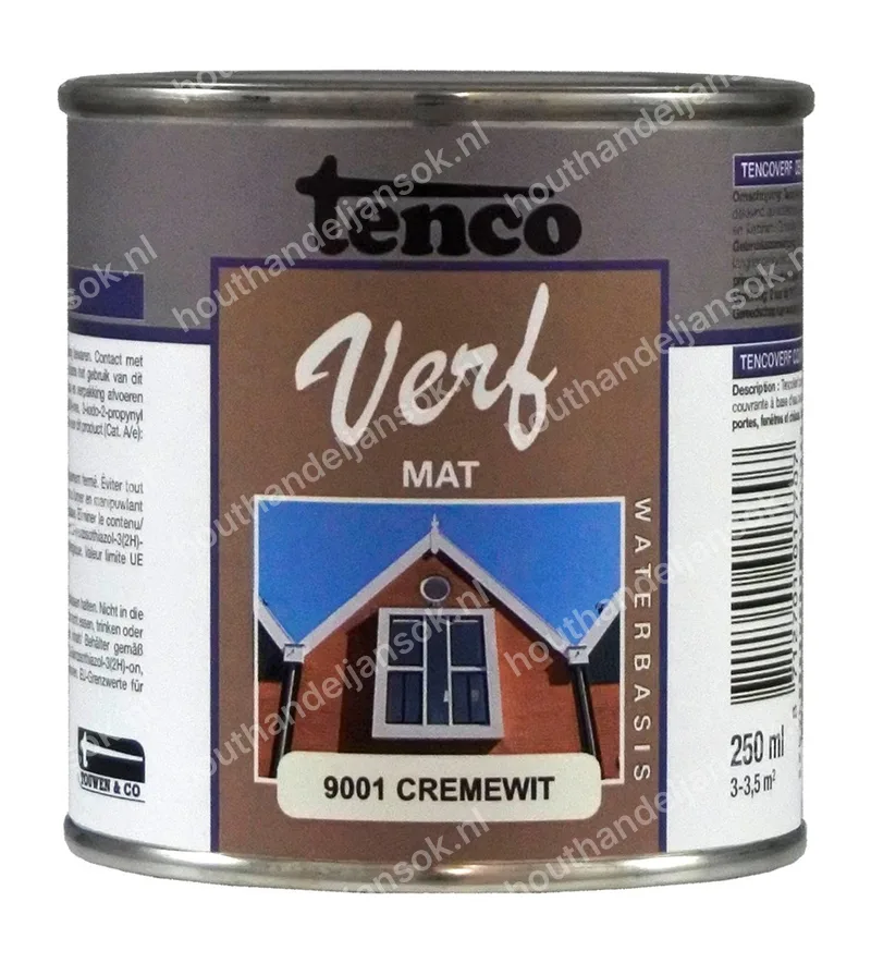 Tencoverf cremewit mat 0,25 liter