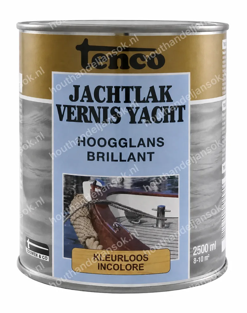 Jachtlak blank transparant hoogglans 2,5 liter