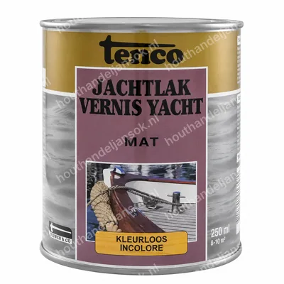 Jachtlak blank transparant mat 0,25 liter