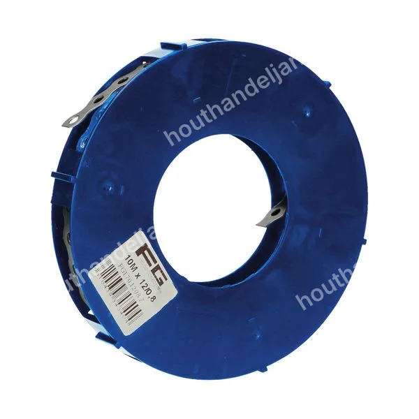 17x0,8mm gaatjesband gegolfd (10 meter)