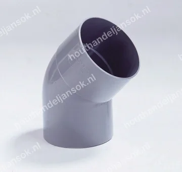 PVC bocht 45 graden Ø60 mof/spie