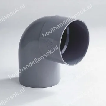 PVC bocht 90 graden kort Ø125 mof/spie