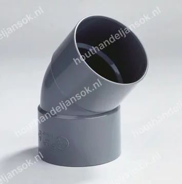 PVC bocht 45 graden Ø125 mof/mof