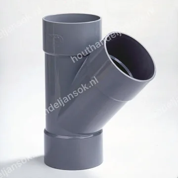 PVC T-stuk 45 graden Ø125 3x mof
