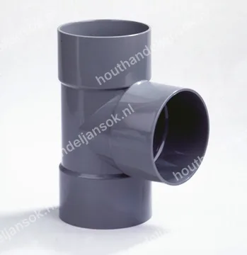 PVC T-stuk 90 graden Ø125 3x mof