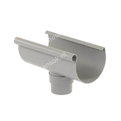 PVC kraalgootuitloop 125mm zonder verbinding