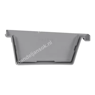 PVC bakgoot eindstuk rechts 125mm