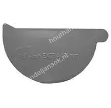 PVC kraalgoot eindstuk links 125mm