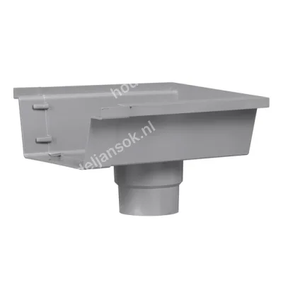 PVC bakgoot einduitloop rechts 125mm
