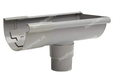 PVC kraalgoot einduitloop rechts 125mm
