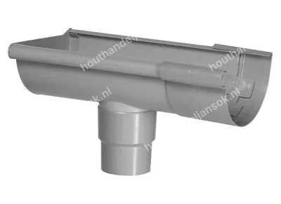 PVC kraalgoot einduitloop links 125mm
