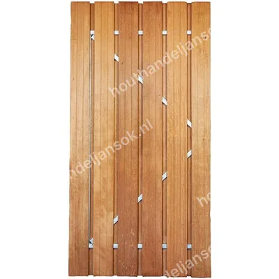 Hardhouten Plankendeur op Verstelbaar Stalen Frame (100 x 195 cm)